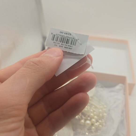 Davids Bridal Floral Headpiece with Pearls and Crystals Hair Clip Formal Prom - Picture 10 of 11